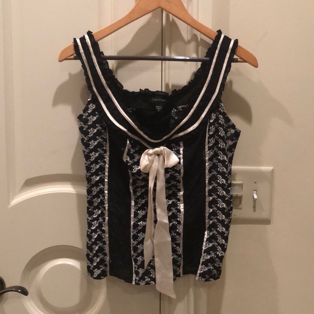 Bebe Dress Tank Top with Bow